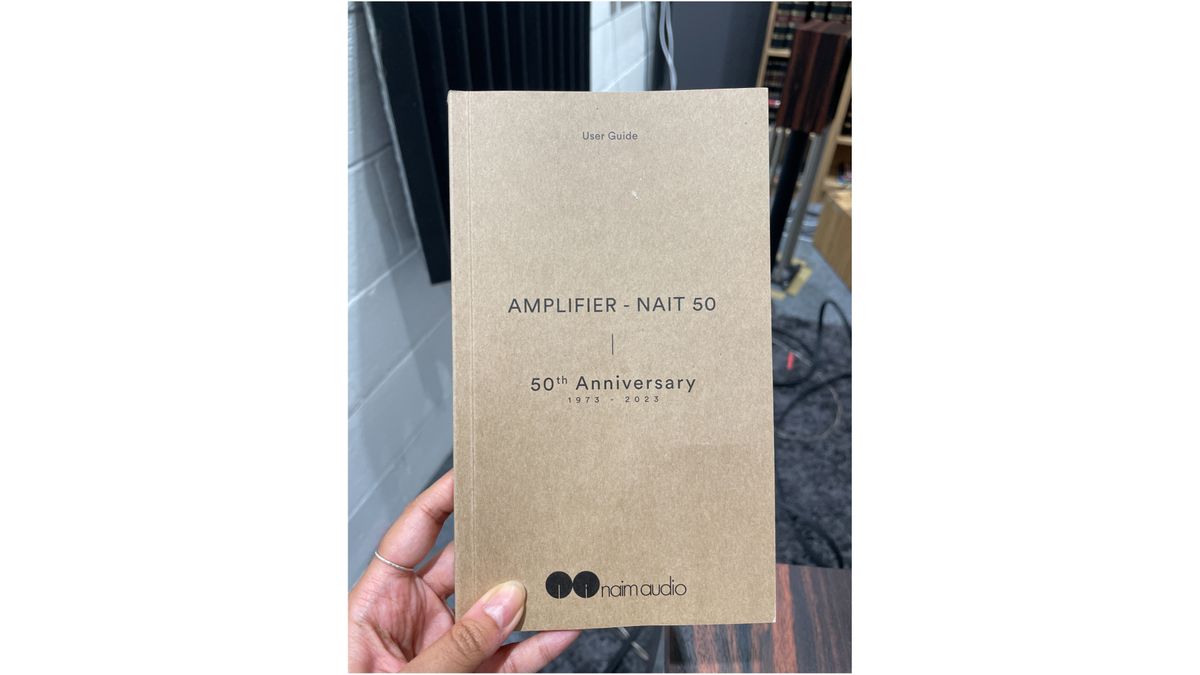 The booklet/user guide included with the Naim Nait 50 limited edition amplifier