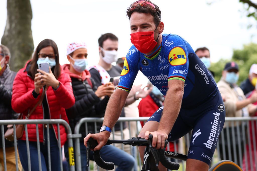 BREST FRANCE JUNE 24 Mark Cavendish of The United Kingdom and Team Deceuninck QuickStep during the 108th Tour de France 2021 Team Presentation LeTour TDF2021 on June 24 2021 in Brest France Photo by Michael SteeleGetty Images