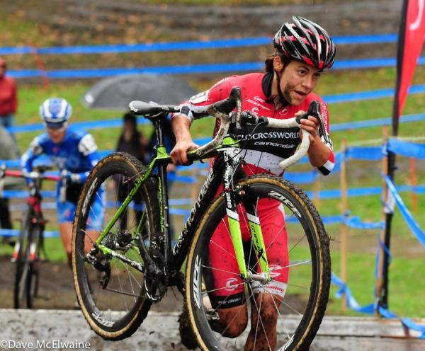 Crystal Anthony (Cyclocrossworld.com) has dramatically improved her skills this season