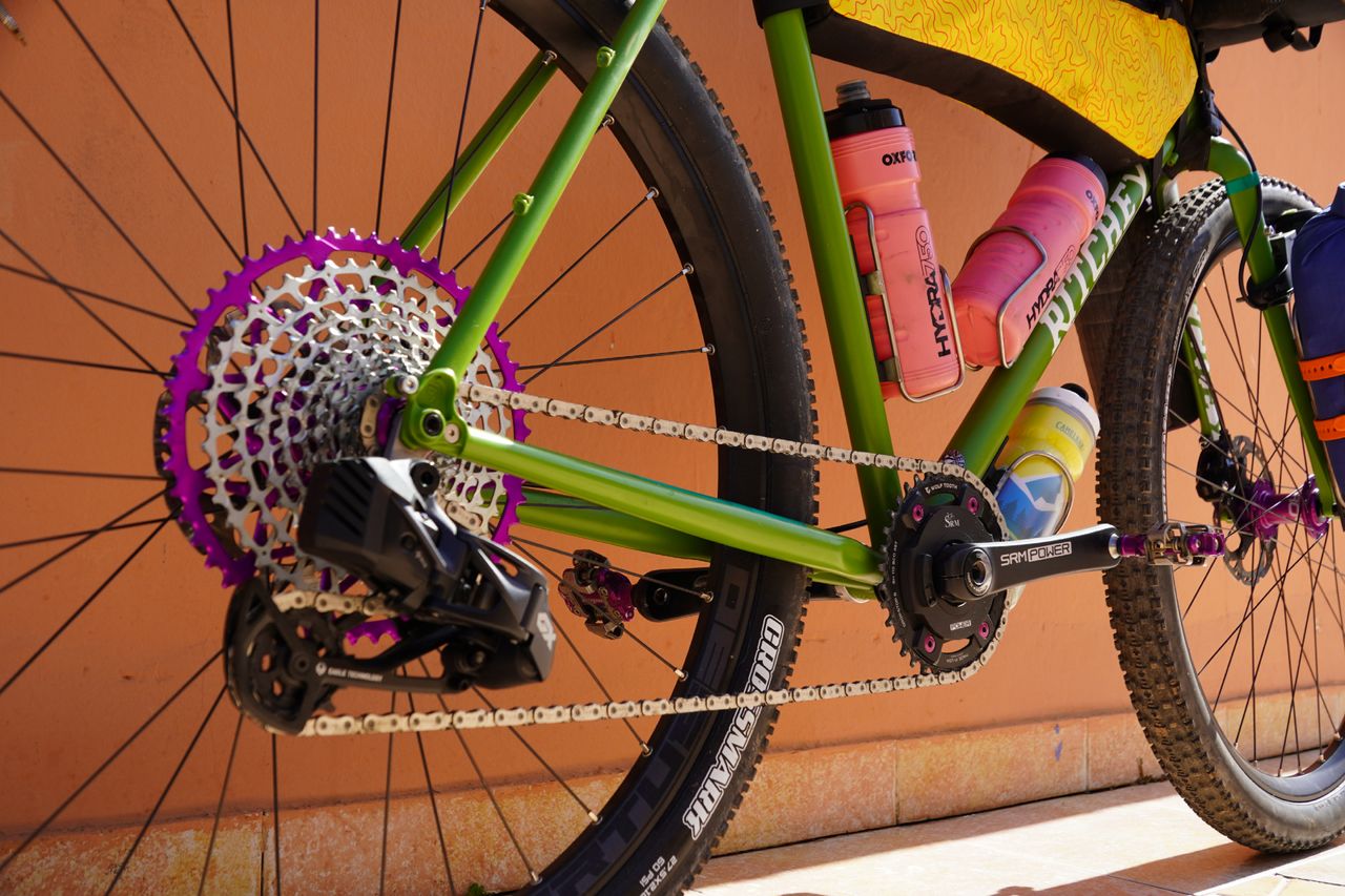 Image shows the tech of one of details being ridden at the 2023 Atlas Mountain Bike race
