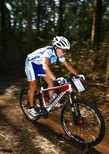 Argentina's female rider in the team relay