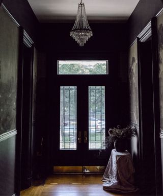 black entryway