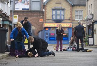 Car crash in Coronation Street