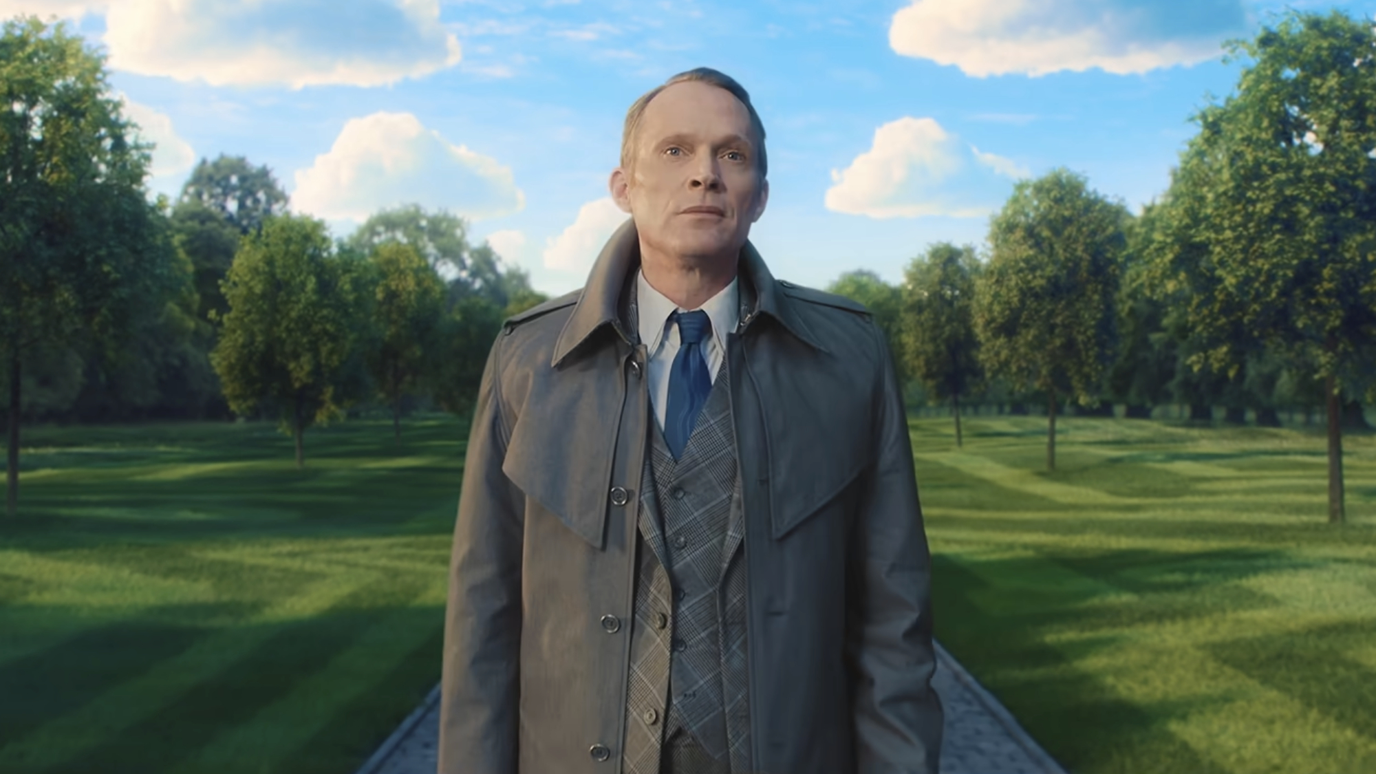 Vision (Paul Bettany) arrives at his home on VisionQuest.