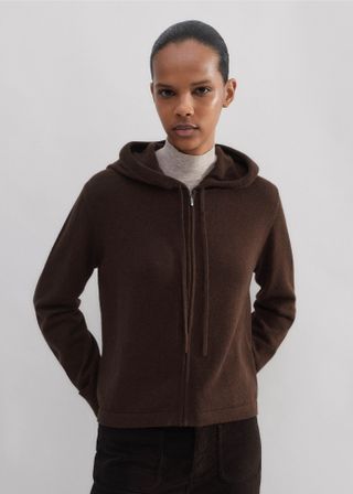 Cashmere Relaxed Fit Box Zip Hoody