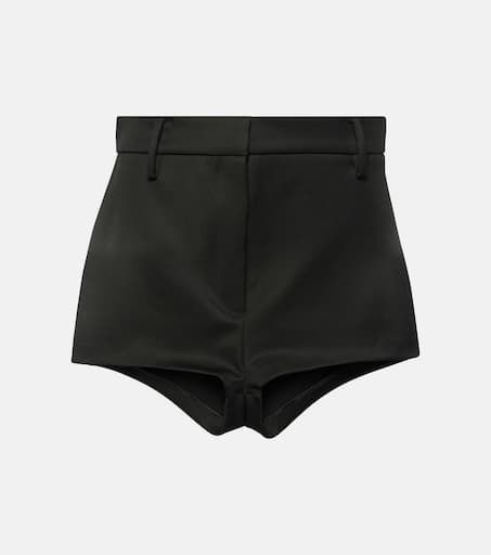 High-Rise Wool Shorts