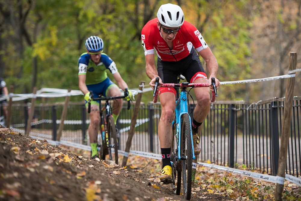 James Driscoll (USA) Donnelly Sports takes on a off camber section.