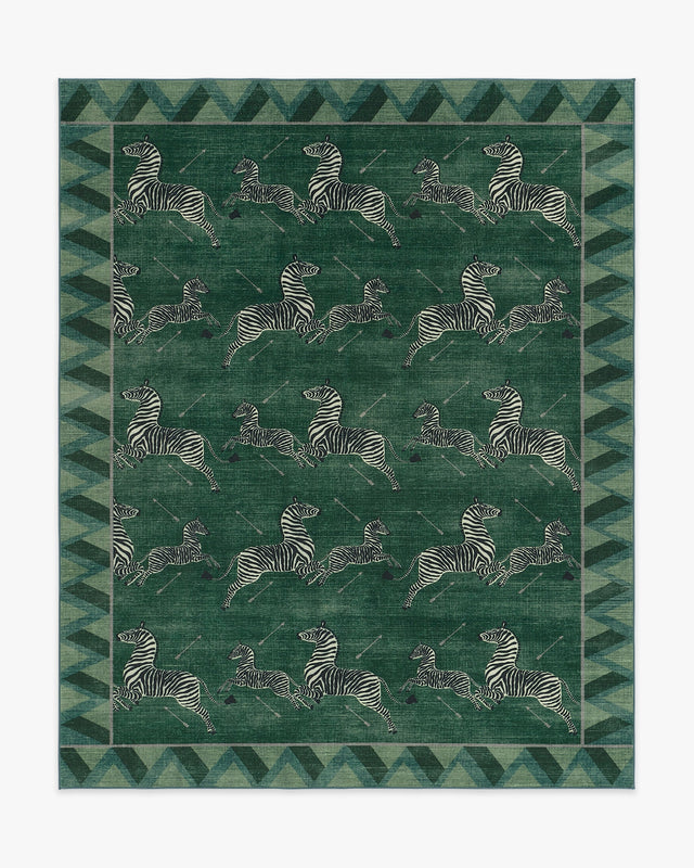 Ruggable, Zebras Green Rug