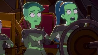 Tendi and her sister at the helm of an Orion ship