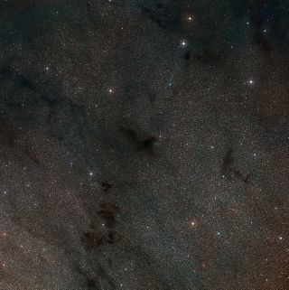 A wide view of the LDN 483, a dark nebula of gas and dust 700 light-years from Earth in the constellation Serpens.