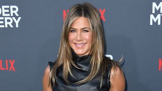jennifer aniston with feathered and layered hair
