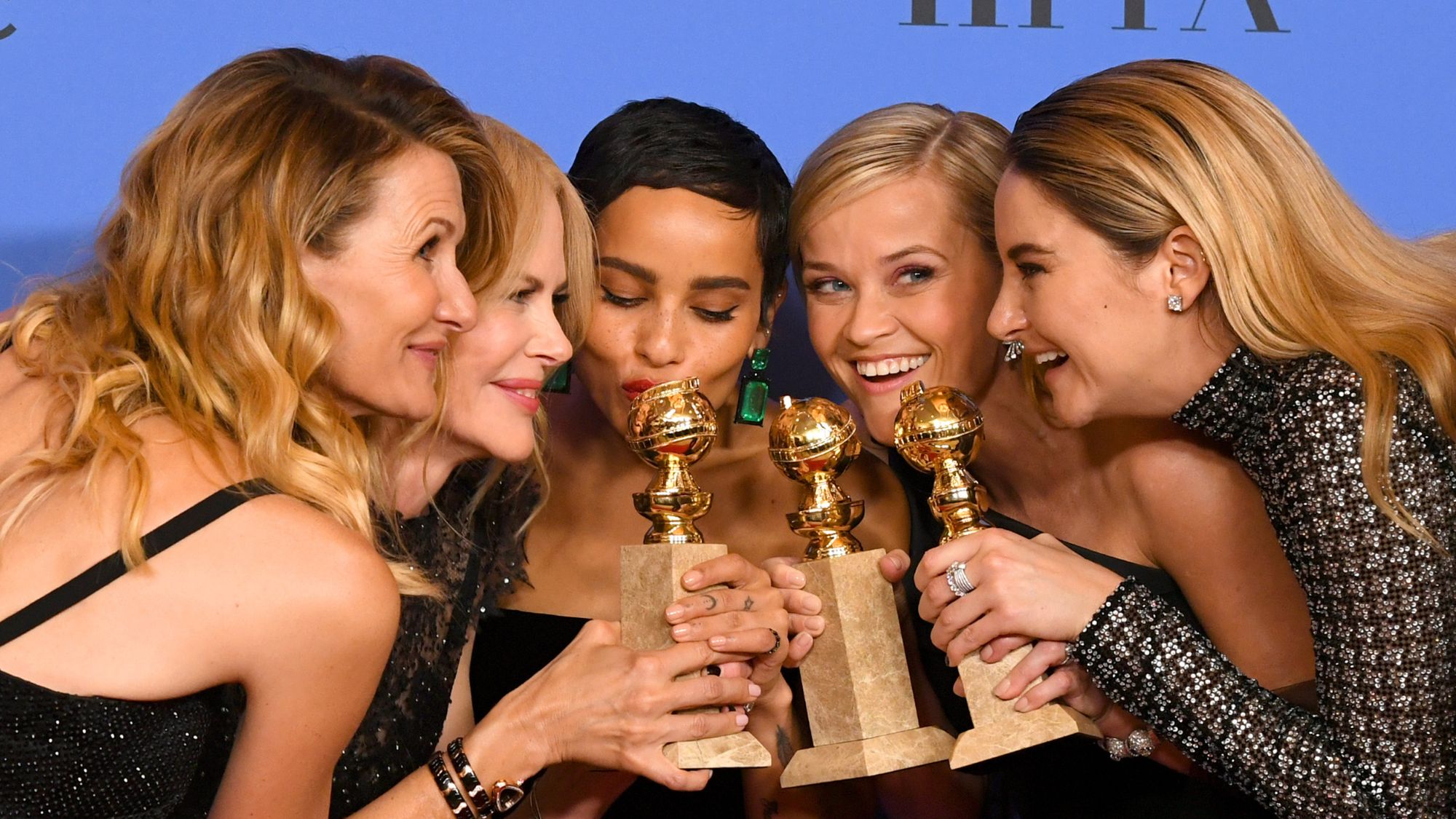 The Big Little Lies cast at the Golden Globes