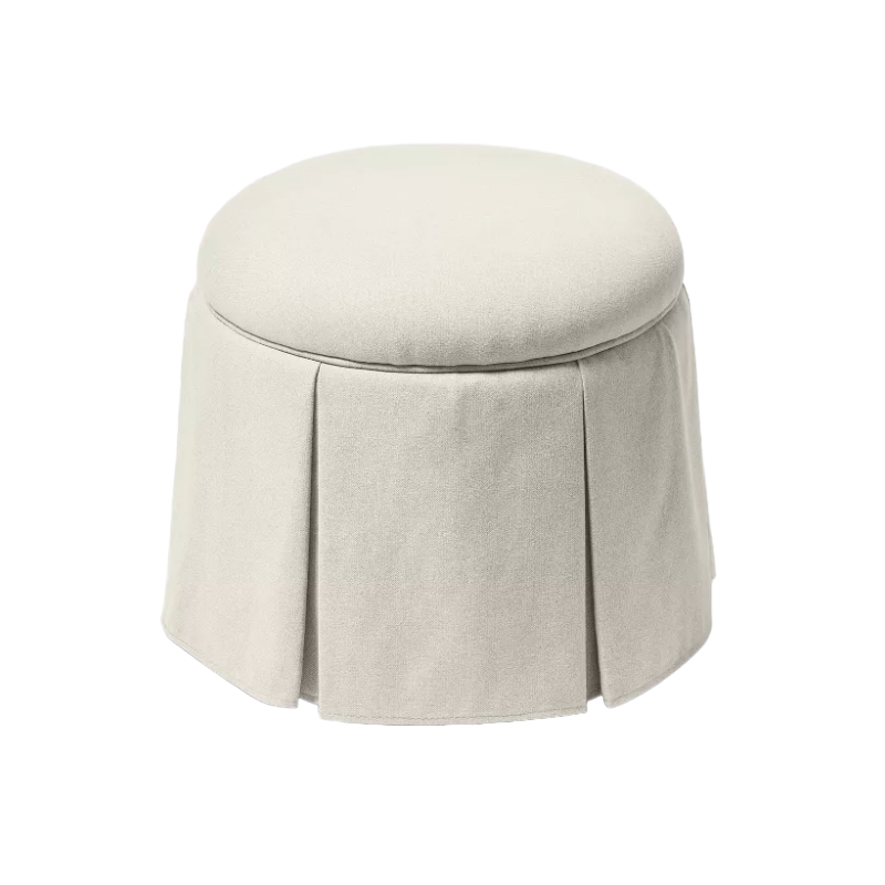 Threshold x Studio McGee, Box Pleat Skirt Storage Ottoman Performance Fabric