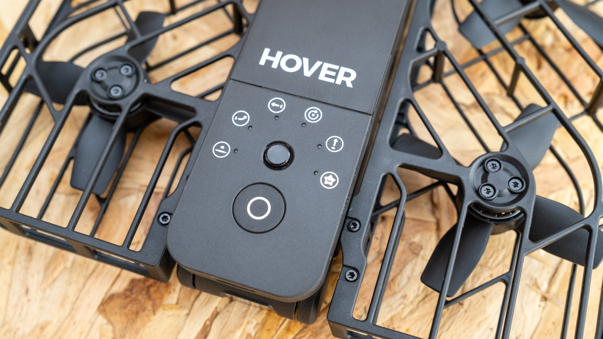 HoverAir X1 close-up of on-drone controls