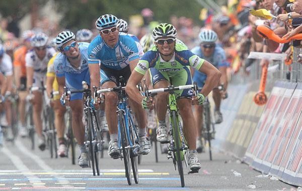 Bennati muscles his way to the win.