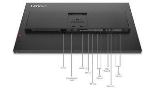 ThinkVision P32UD-40 rear ports