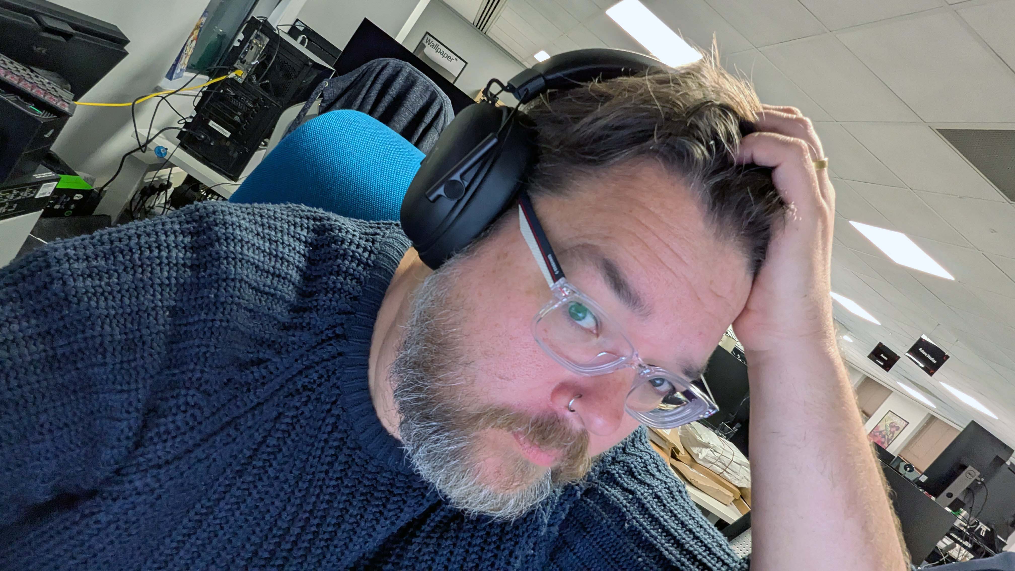 Dave wearing the Razer BlackShark V3 gaming headset