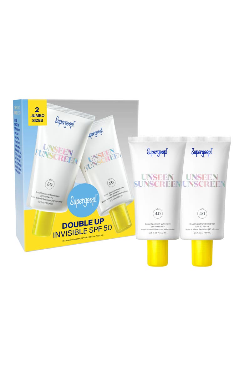 Unseen Sunscreen Broad Spectrum Spf 50 Jumbo Duo $96 Value
