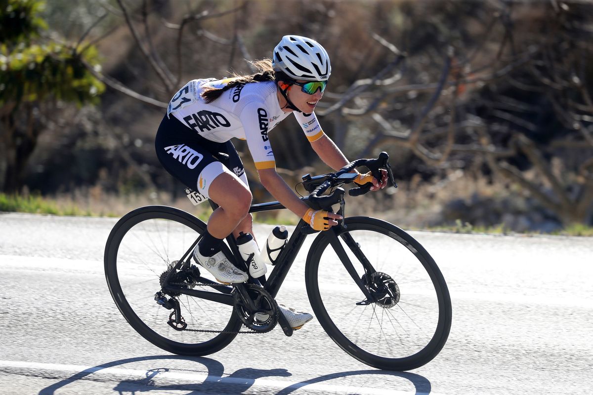 Volta Comunitat Valenciana Femines 2022 6th Edition 2nd stage Altea Cocentaina 117 km 18022022 Antri Christoforou CYP Team Farto BTC photo GomezSprintCyclingAgency2022