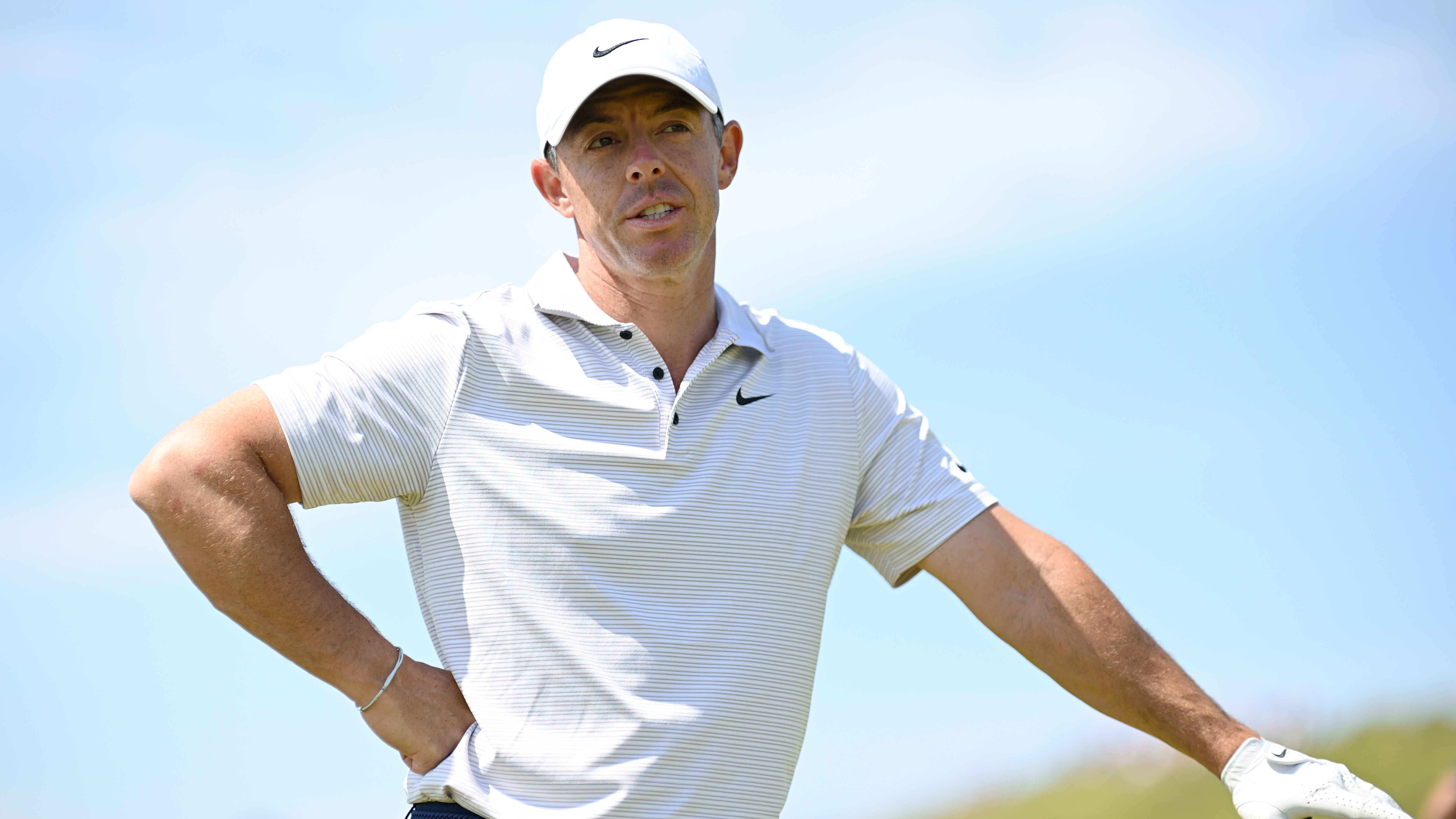 PORTRUSH, NORTHERN IRELAND - JULY 16: Rory McIlroy of Northern Ireland looks on during a practice round prior to The 153rd Open Championship at Royal Portrush Golf Club on July 16, 2025 in Portrush, Northern Ireland. (Photo by Stuart Franklin/R&A/R&A via Getty Images)