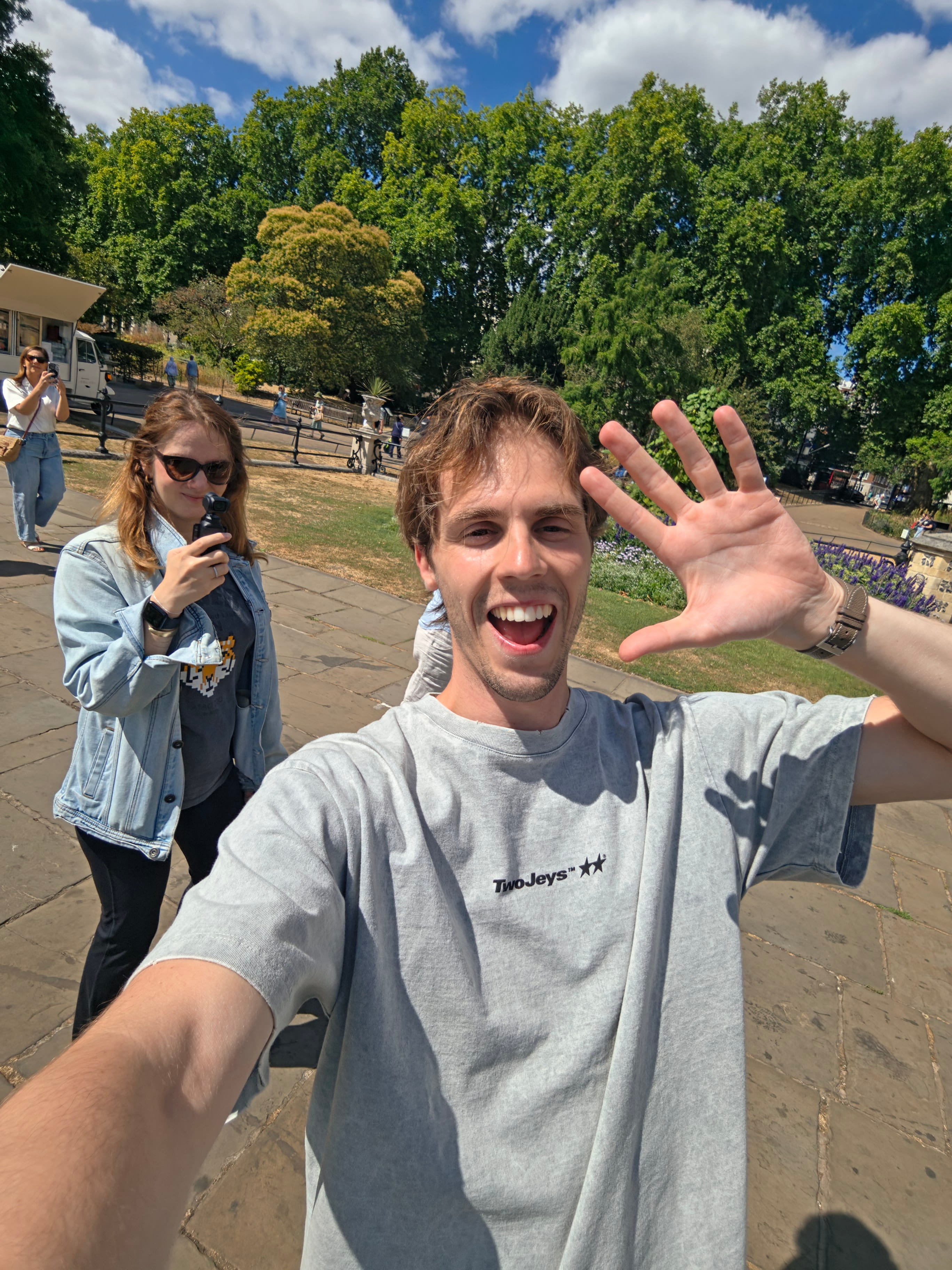A selfie of a man taken on the Galaxy Z Fold 8