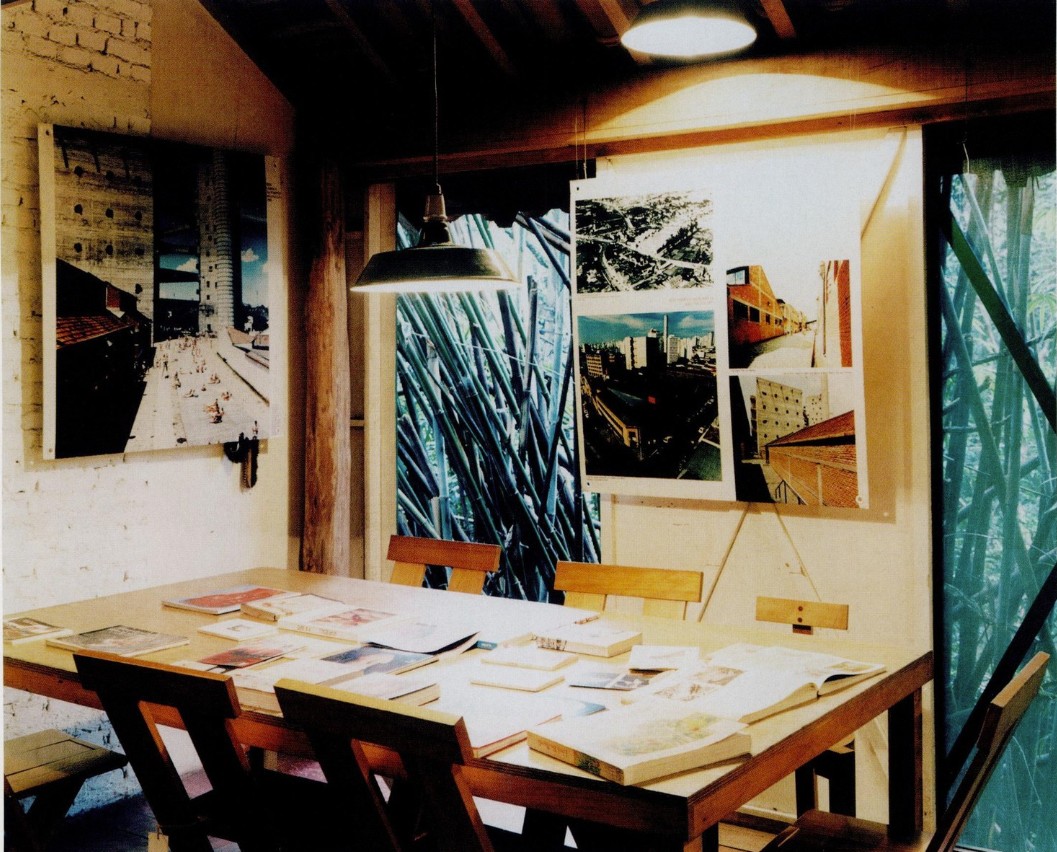 office and interior at Casa de Vidro by Lina Bo Bardi