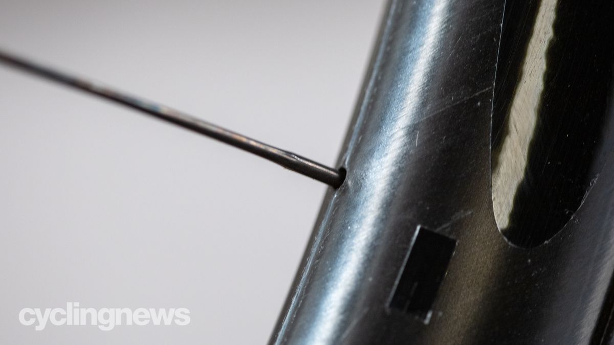 HED Emporia GC3 Pro gravel wheelset detail of internal spoke nipple
