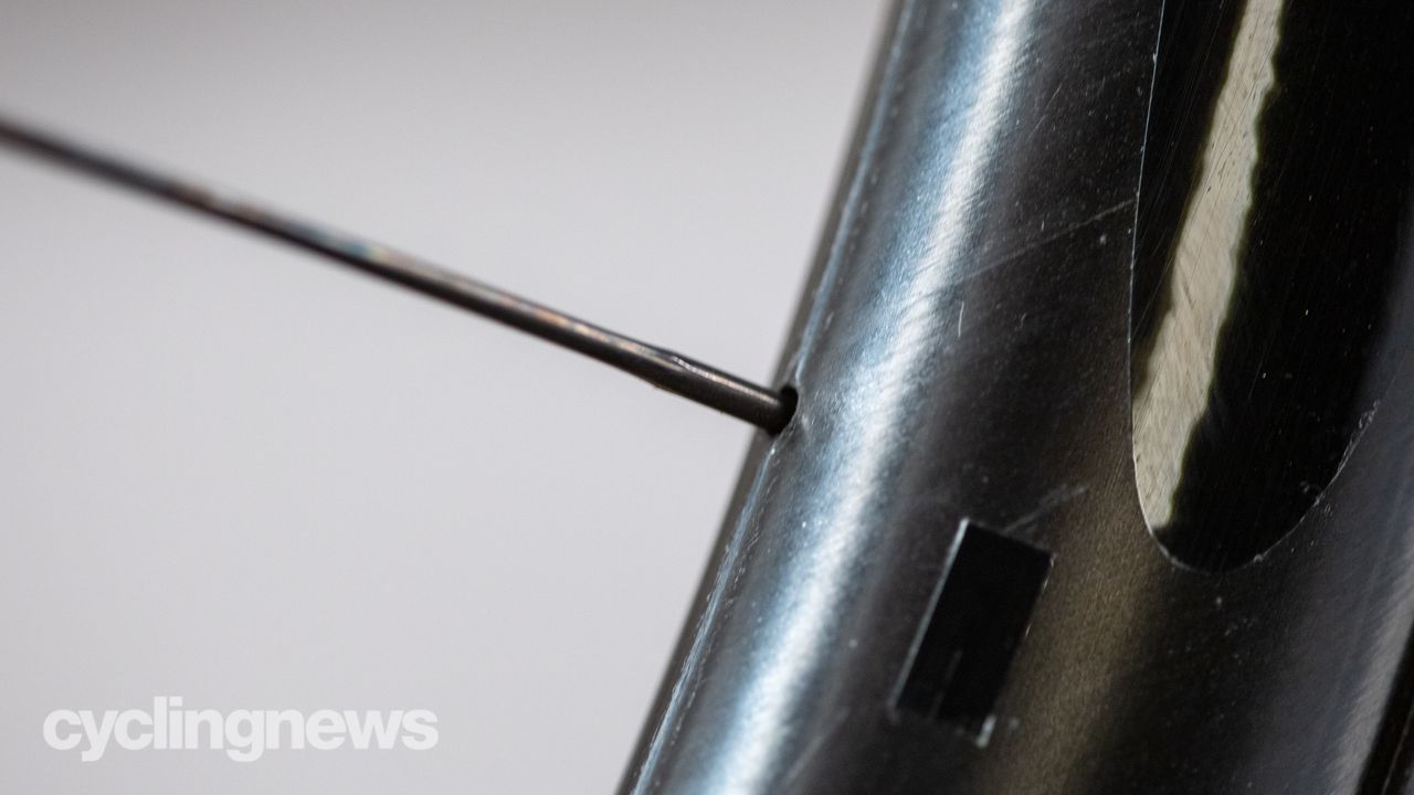 HED Emporia GC3 Pro gravel wheelset detail of internal spoke nipple
