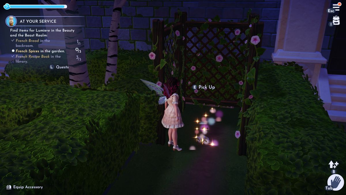 French ingredient locations for Lumiere in Disney Dreamlight Valley