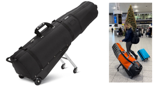 The Sun Mountain Glider makes travelling with your clubs a piece of festive cake