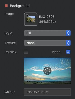 Video backgrounds are easy to add -- but they'd better be smaller than 10MB, or Blocs will get grumpy.