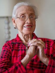 Katherine Johnson, former NASA mathematician and author of the kids' autobiography "Reaching for the Moon."