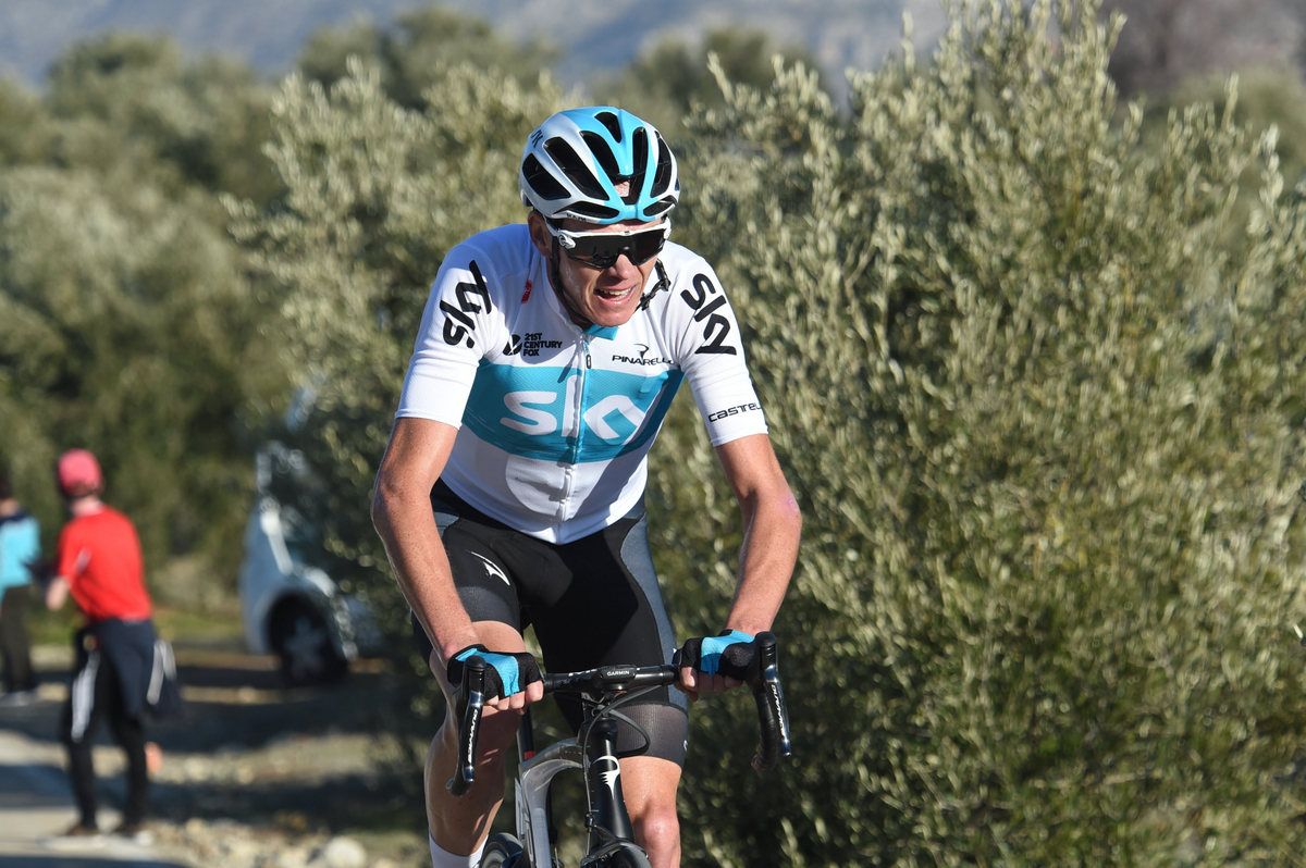 Chris Froome climbing