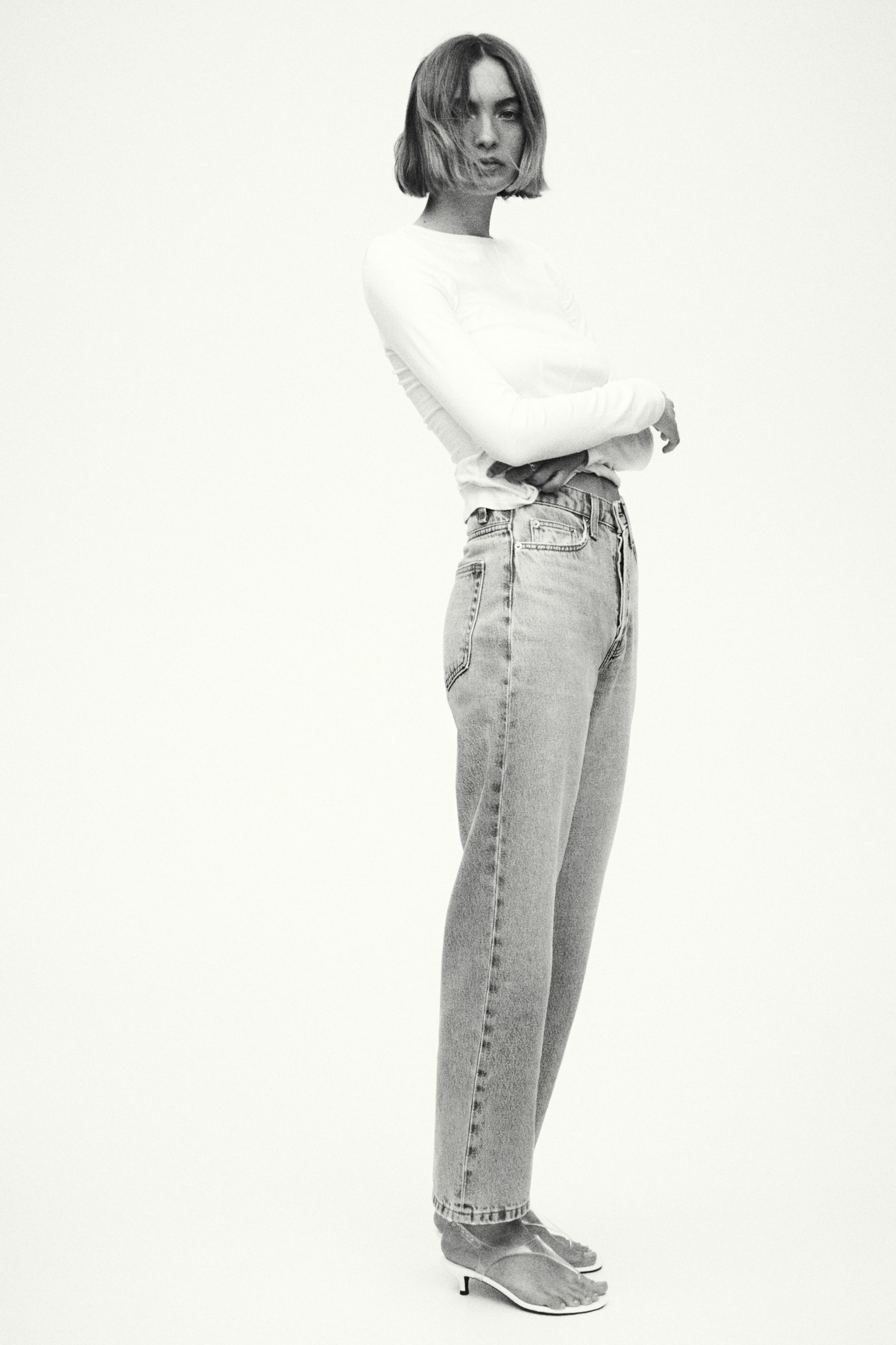 Straight High Waist Ankle Jeans