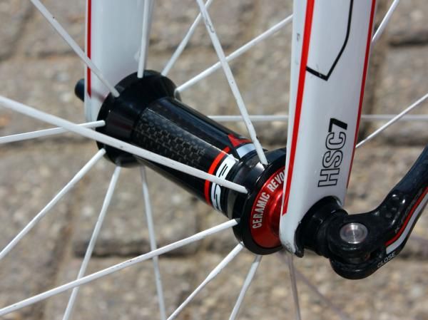 Cofidis's FSA wheels rotate on ceramic bearings.
