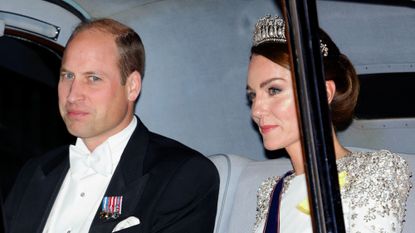 The Prince and Princess of Wales attend a state banquet for the President of the Republic of South Africa