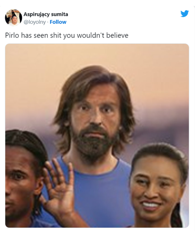 Players mocking the faces of EA Sports FC players.