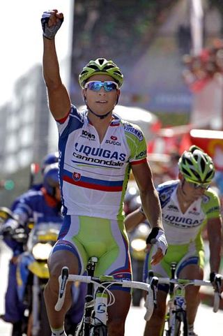 Peter Sagan (Liquigas-Cannondale) wins the stage