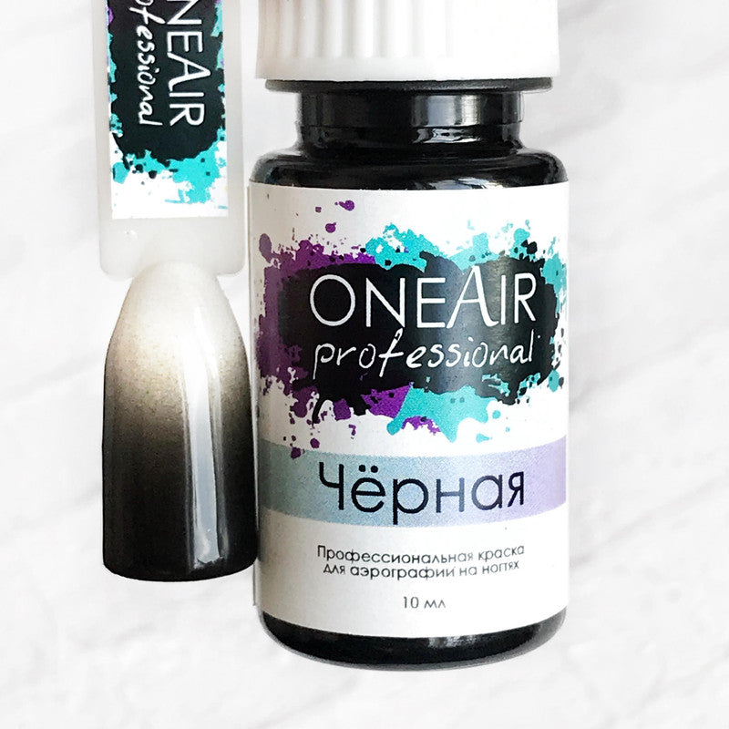Oneair Airbrush Nail Paint Black - Medium (10 Ml)