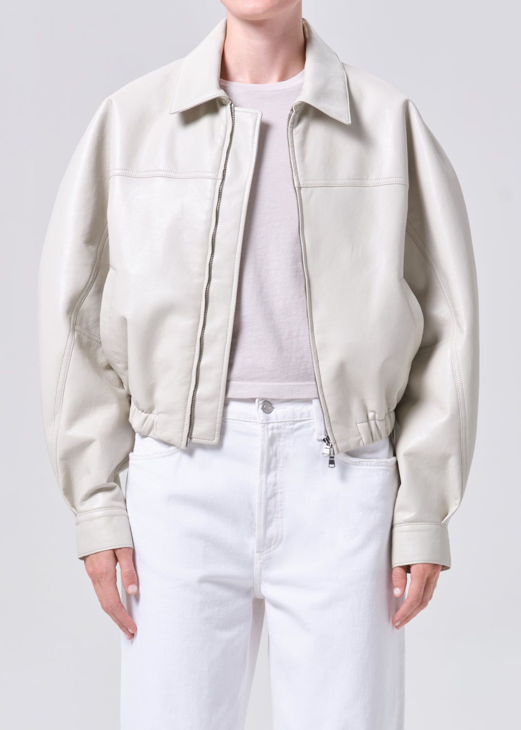 Dixon Bomber (recycled Leather) in Buff - Xs / Buff