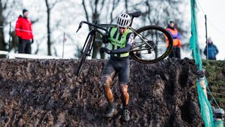 Tony Fawcett racing in the British Cyclocross National Champs