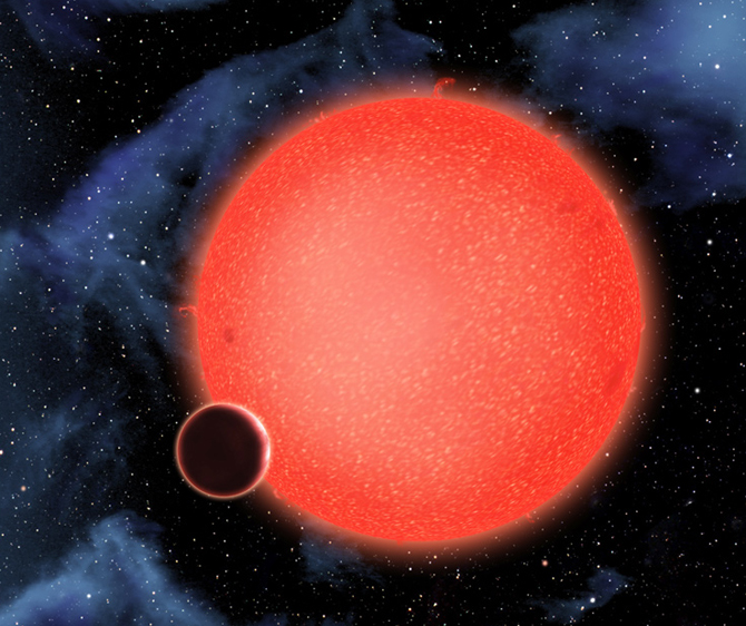 Artist&#039;s conception of GJ1214b