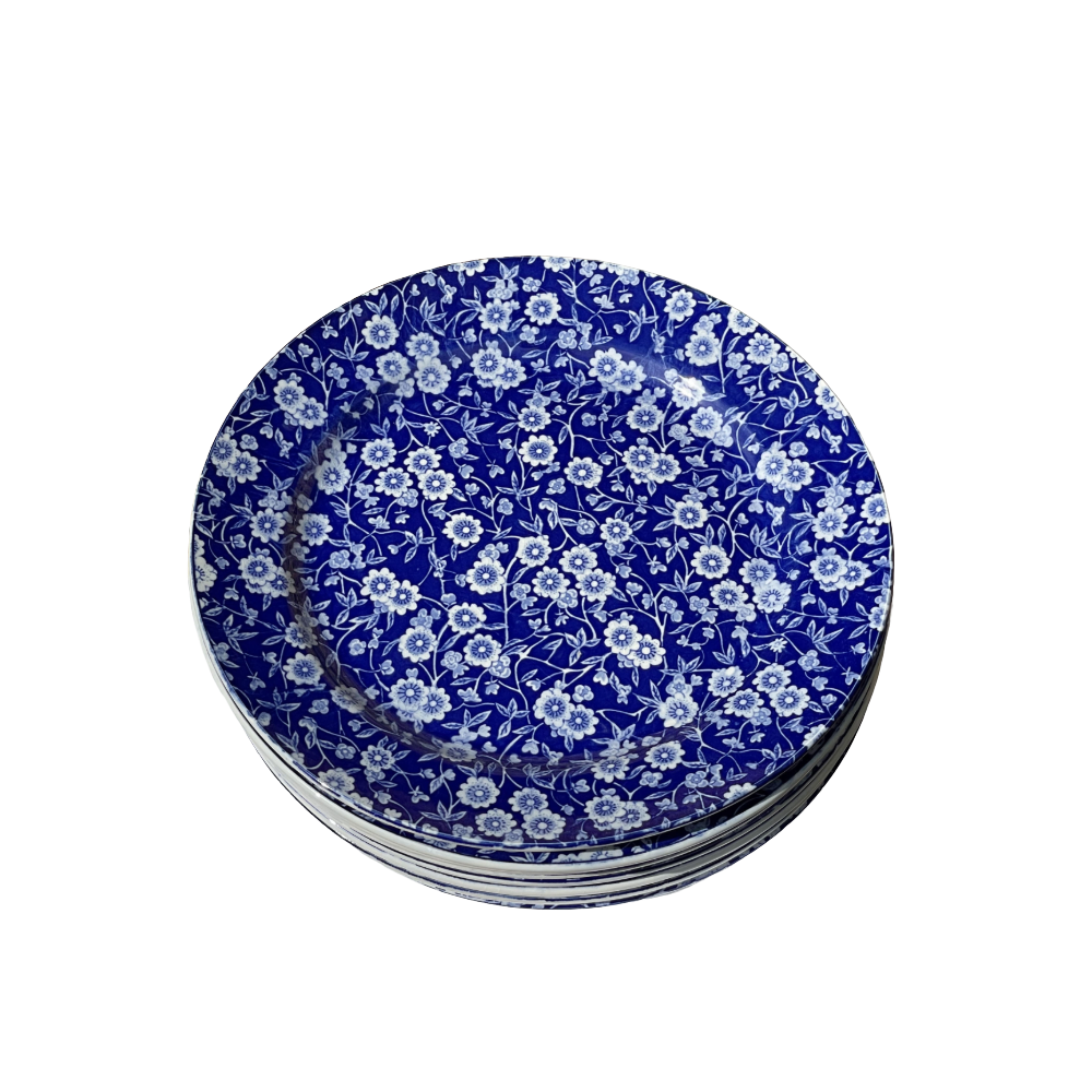 vintage blue and white Burleigh china plates from By Bessette