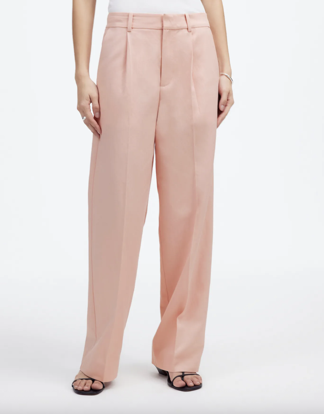 Slouchy Straight Pants in Drapey Twill