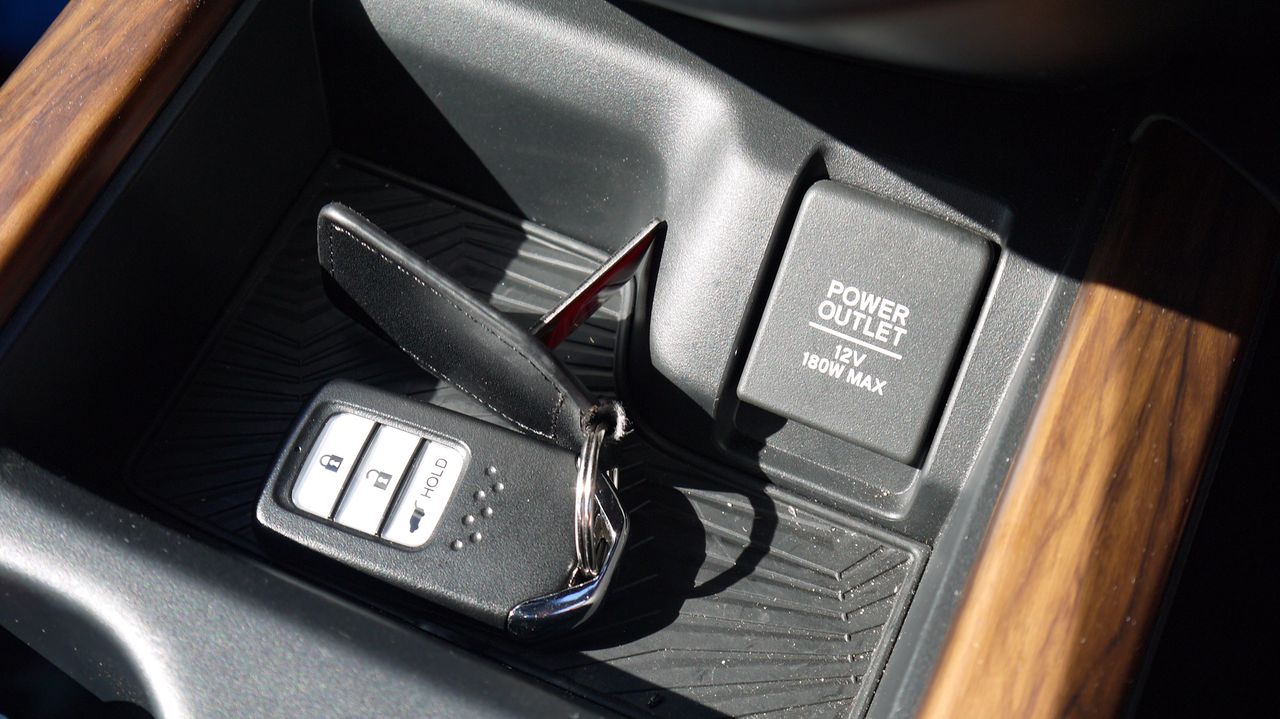 One of many storage areas in the CR-V