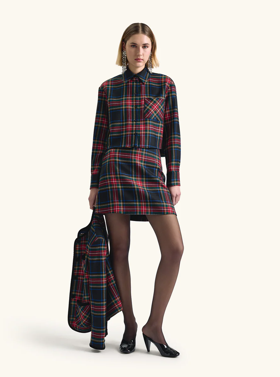 RACIL, Rox Cropped Shirt in Tartan