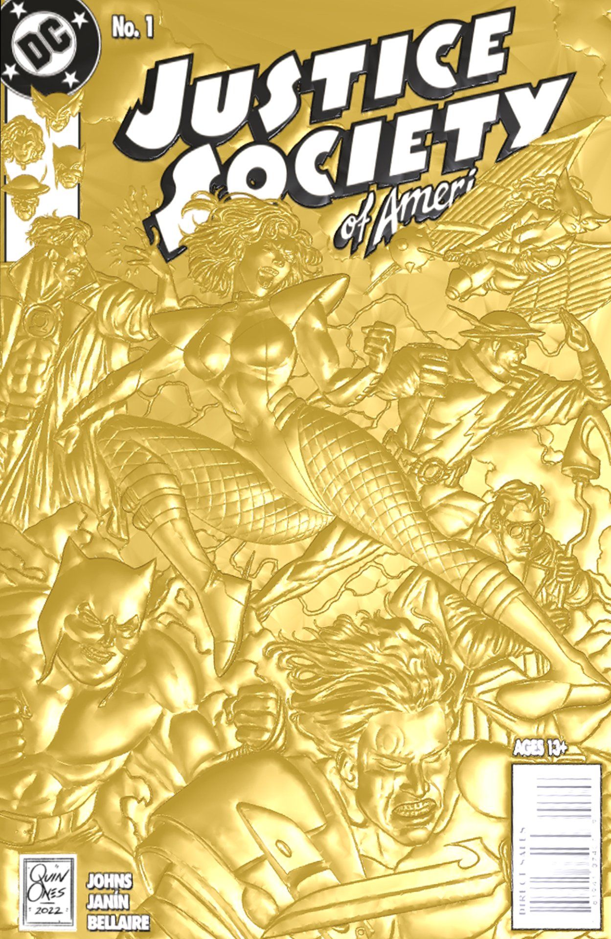 Justice Society of America #1 '90s embossed cover