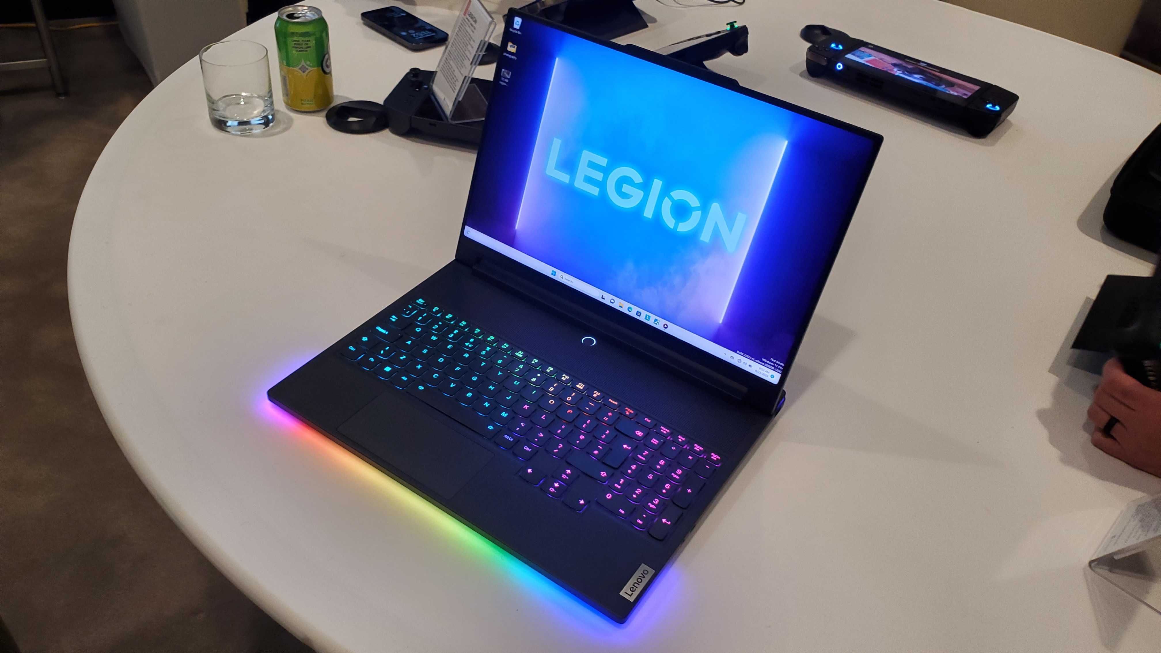 black gaming laptop with rgb lit keyboard