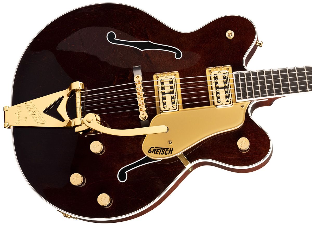 Gretsch G6122TG Players Edition Country Gentleman Hollow Body with String-Thru Bigsby Gold Hardware Walnut Stain