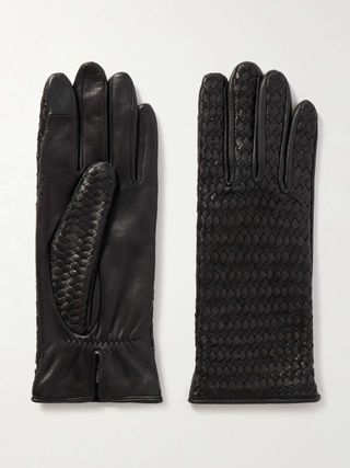 AGNELLE Stanilas Woven Leather Gloves